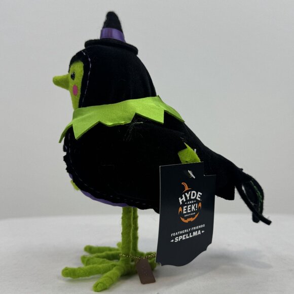 Hyde & Eek! Spellma Featherly Friends Halloween Decoration Bird Witch Hat Cape - Picture 2 of 12